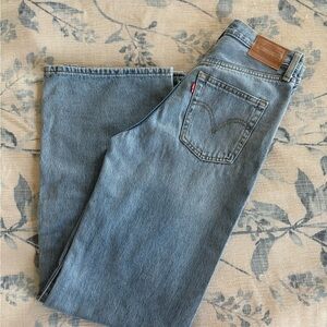 Levi's Blue Flare Wide Leg Jeans Classic Style